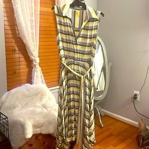 Striped sleeveless dress